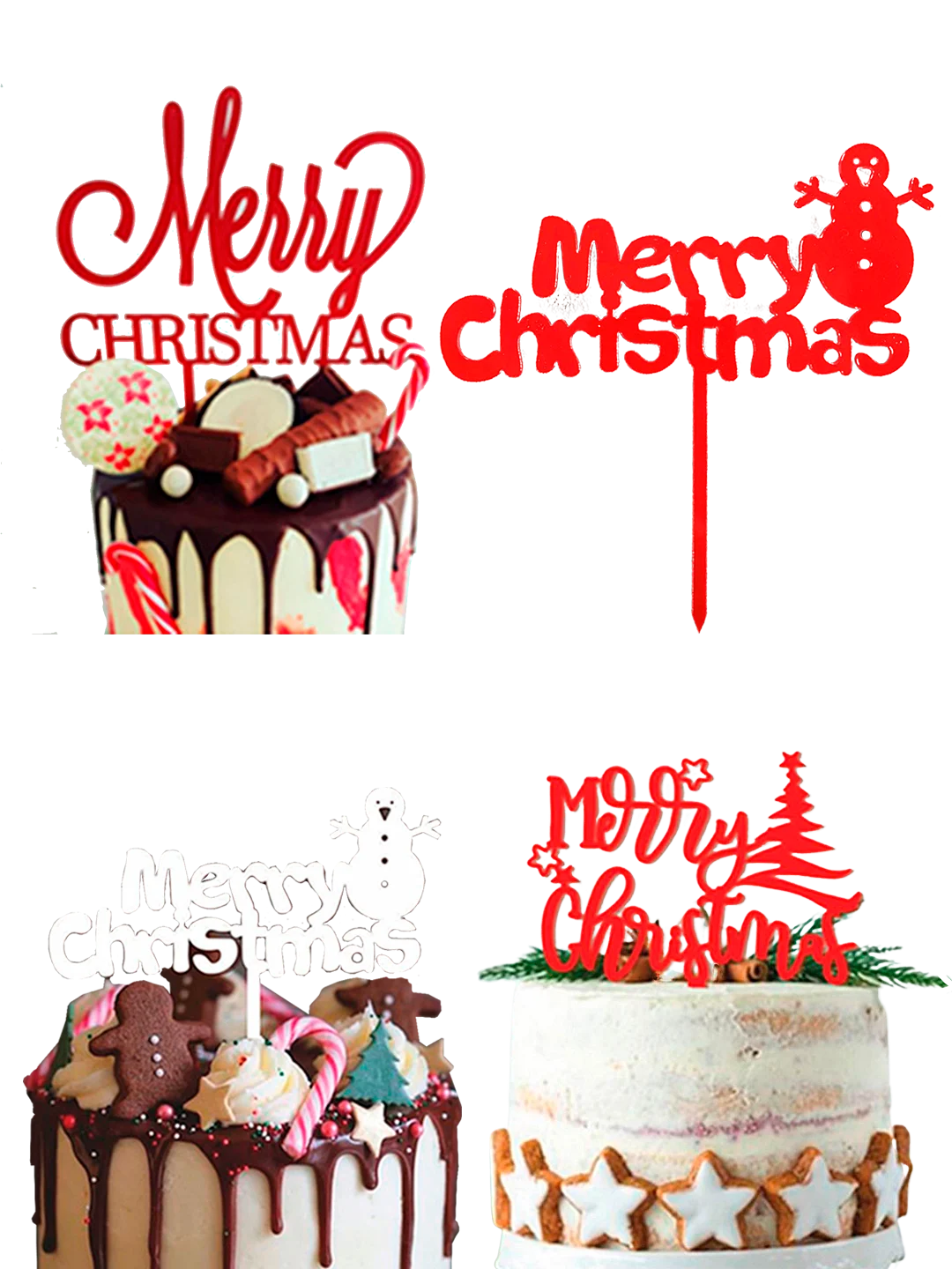 Топпер на торт "Merry Christmas"