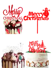 Топпер на торт "Merry Christmas"