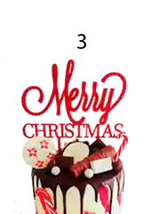 Топпер на торт "Merry Christmas"