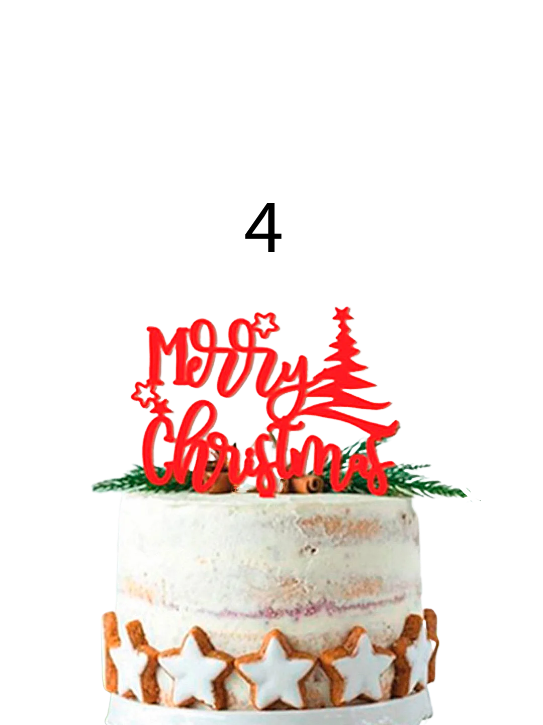 Топпер на торт "Merry Christmas"