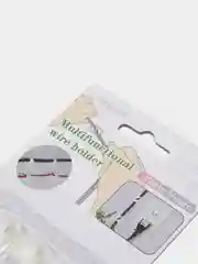 Держатель крючки-клипсы самоклеящиеся для гирлянд, проводов, прозрачные 9 шт