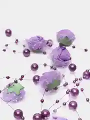 Аметистовый бусины с розами на нитке для рукоделия