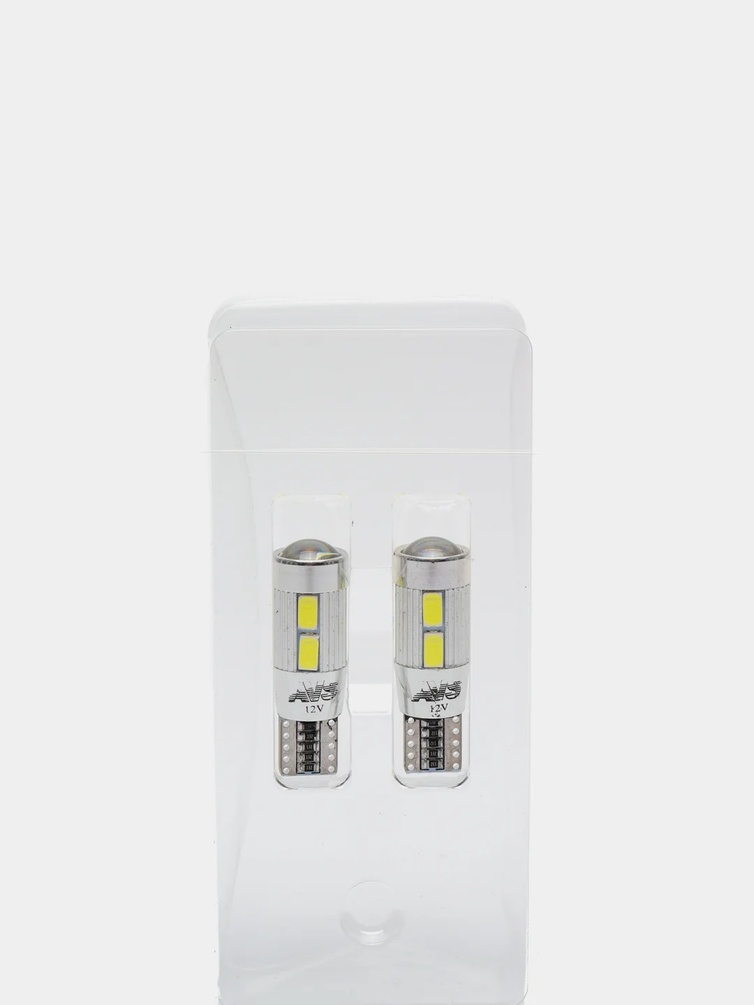 Лампа светодиодная, белая, Т10, (2.1x9.5D) CANBUS 8SMD 5630, 2 шт,