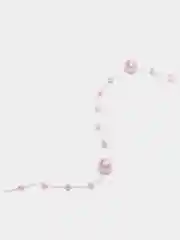 Розовый бусины  на нитке для рукоделия