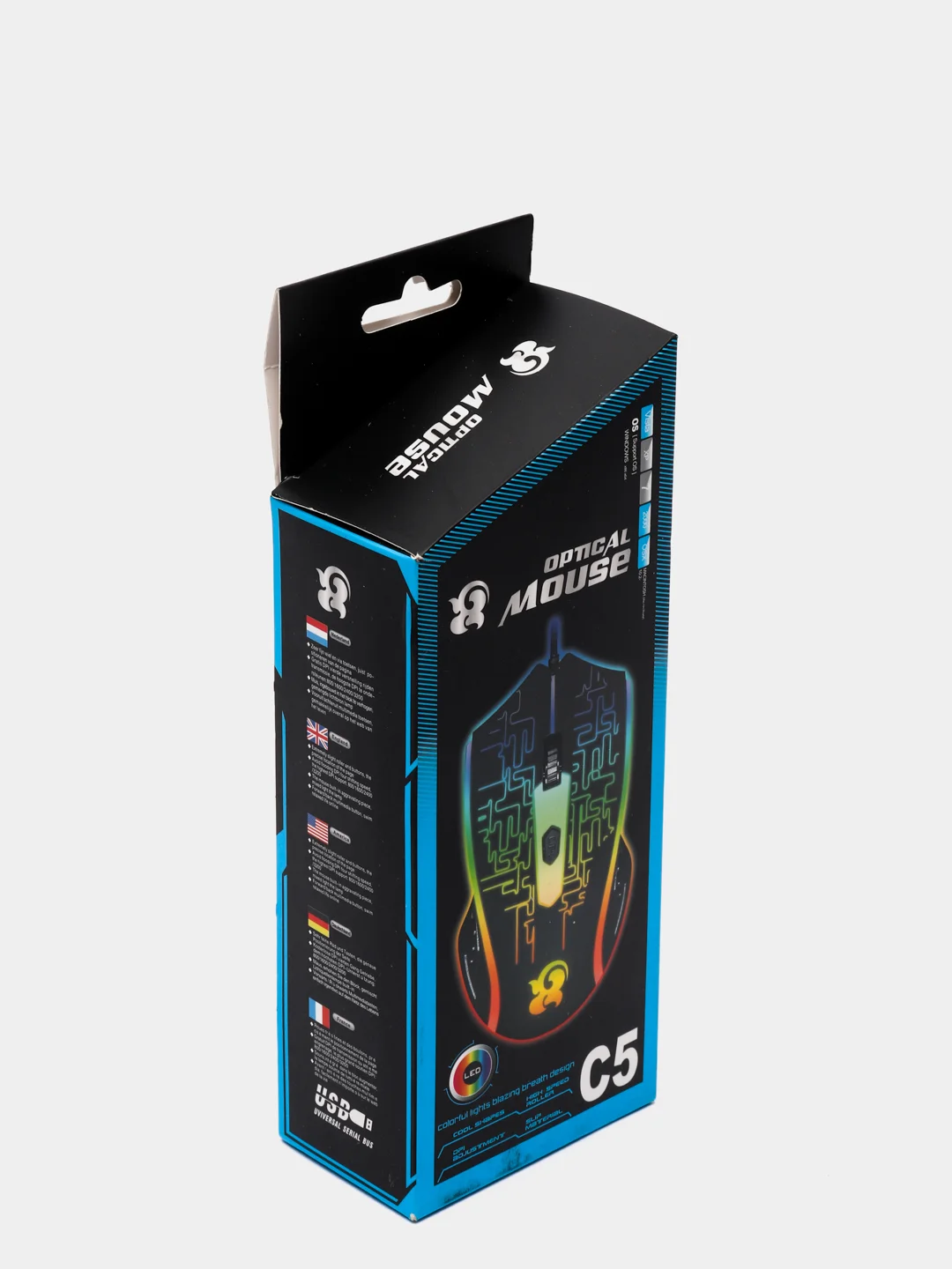 Мышь игровая, компьютерная, с подсветкой, C5
