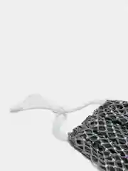Серый меланж маски для лица со стразами