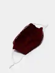 Багровый маски для лица со стразами