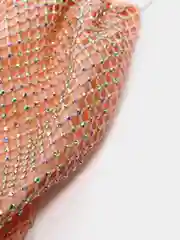 Коралловый меланж маски для лица со стразами