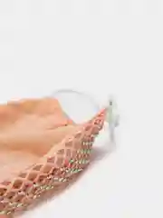 Коралловый меланж маски для лица со стразами