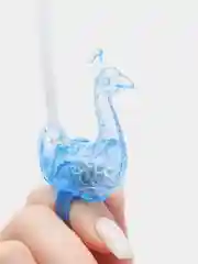 Синий светящаяся LED игрушка "Павлин"