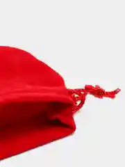 Багровый бархатный мешочек для новогодних подарков на шнуровке