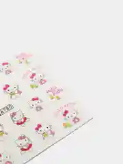 Багровый слайдер-дизайн для ногтей, водные наклейки "Hello Kitty", 12 видов