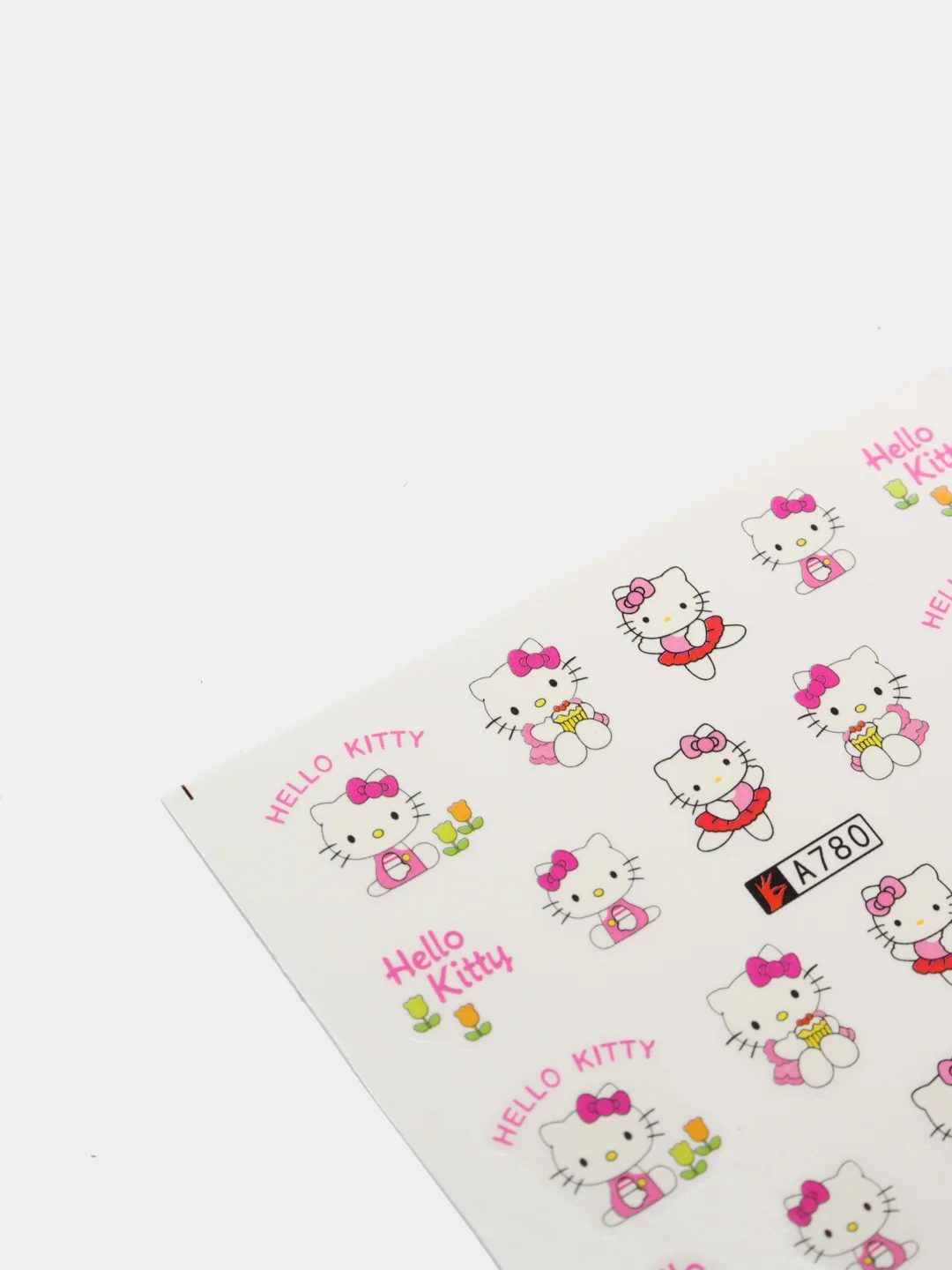 Багровый слайдер-дизайн для ногтей, водные наклейки "Hello Kitty", 12 видов