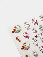 Красный слайдер-дизайн для ногтей, водные наклейки "Hello Kitty", 12 видов