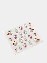 Красный слайдер-дизайн для ногтей, водные наклейки "Hello Kitty", 12 видов