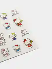 Алый слайдер-дизайн для ногтей, водные наклейки "Hello Kitty", 12 видов