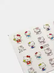 Алый слайдер-дизайн для ногтей, водные наклейки "Hello Kitty", 12 видов