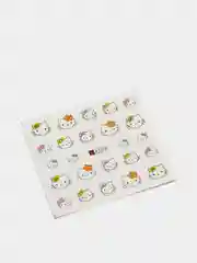 Серый слайдер-дизайн для ногтей, водные наклейки "Hello Kitty", 12 видов