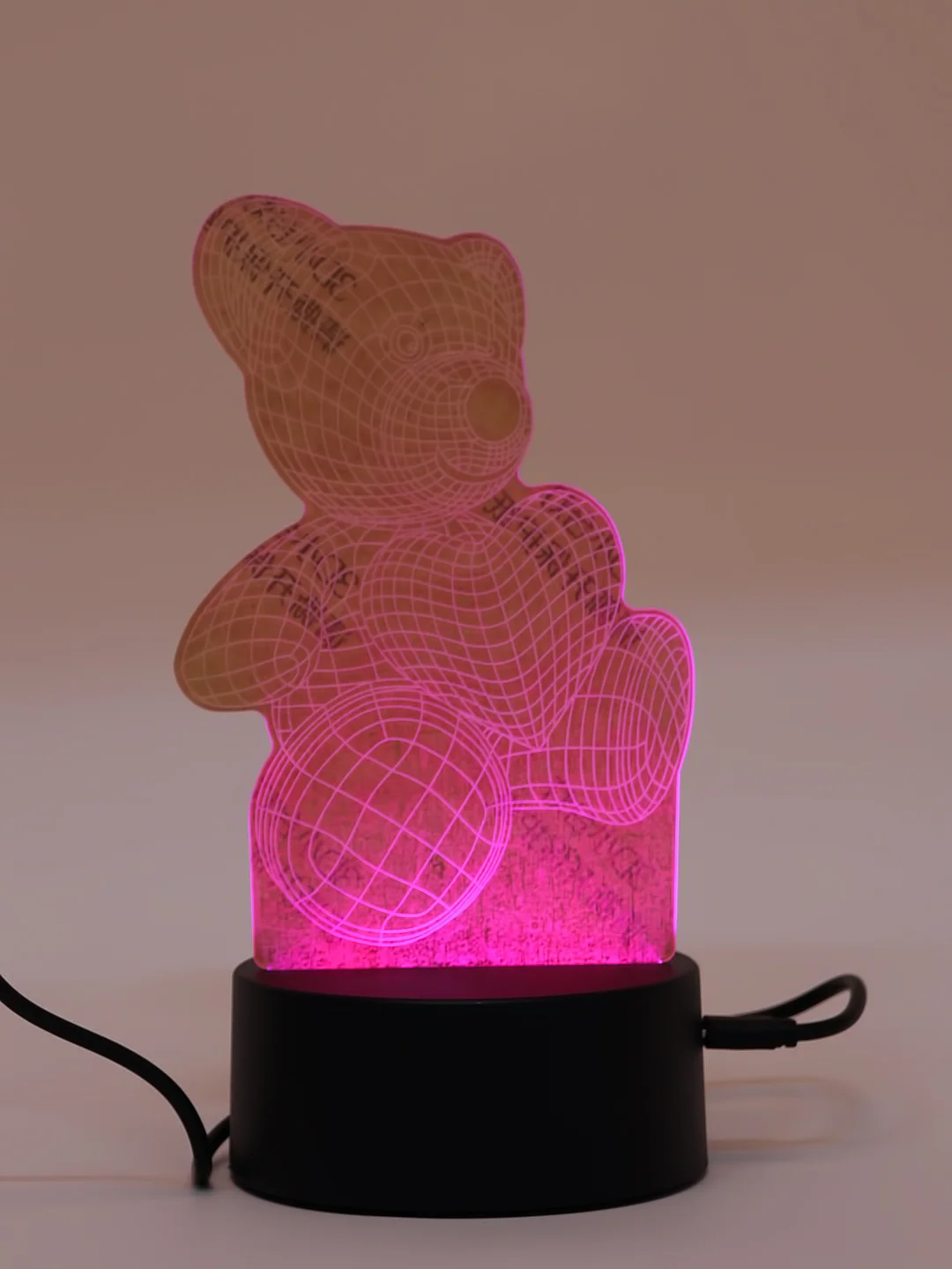 Серый меланж светодиодный 3D ночник