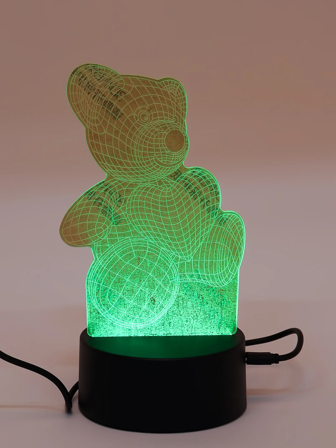 Серый меланж светодиодный 3D ночник