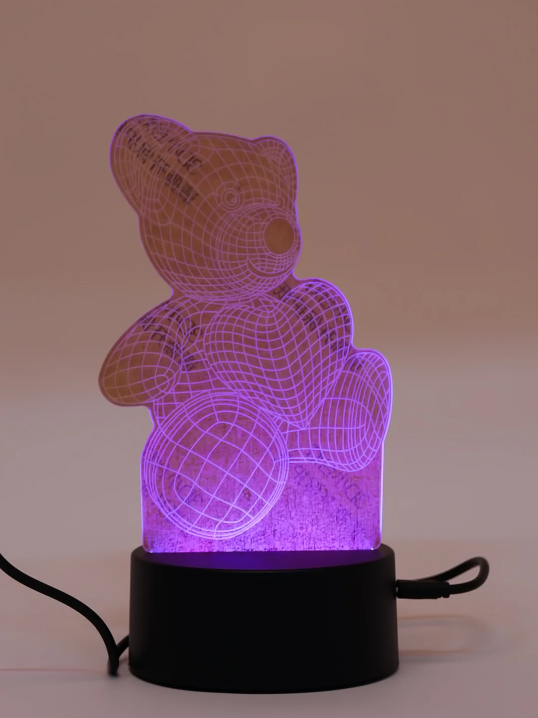 Серый меланж светодиодный 3D ночник