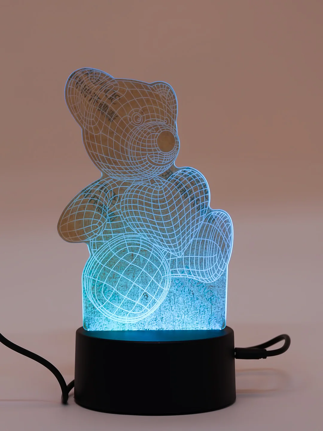 Серый меланж светодиодный 3D ночник