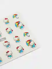 Бежевый слайдер-дизайн для ногтей, водные наклейки "Hello Kitty", 12 видов