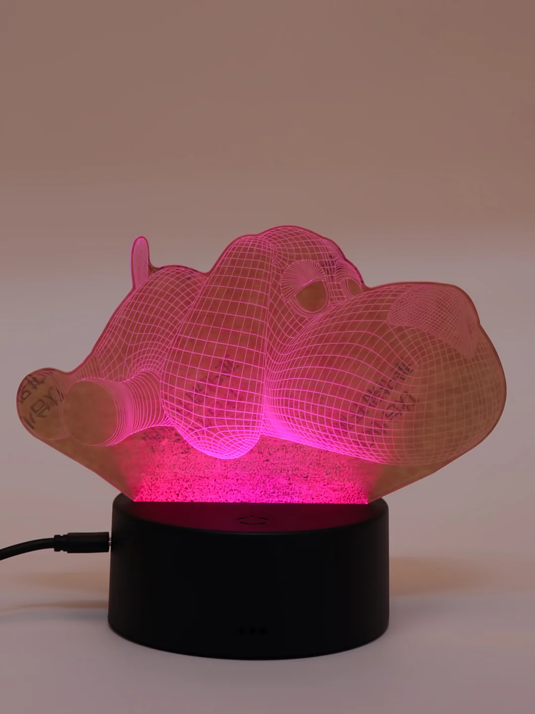 Белый светодиодный 3D ночник