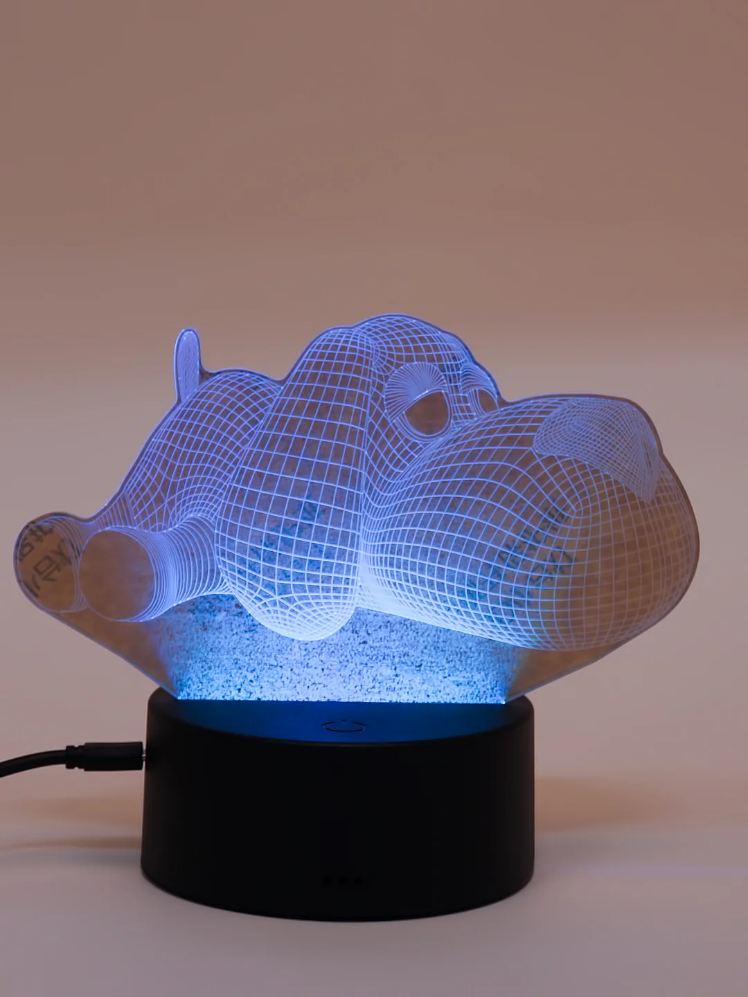 Белый светодиодный 3D ночник