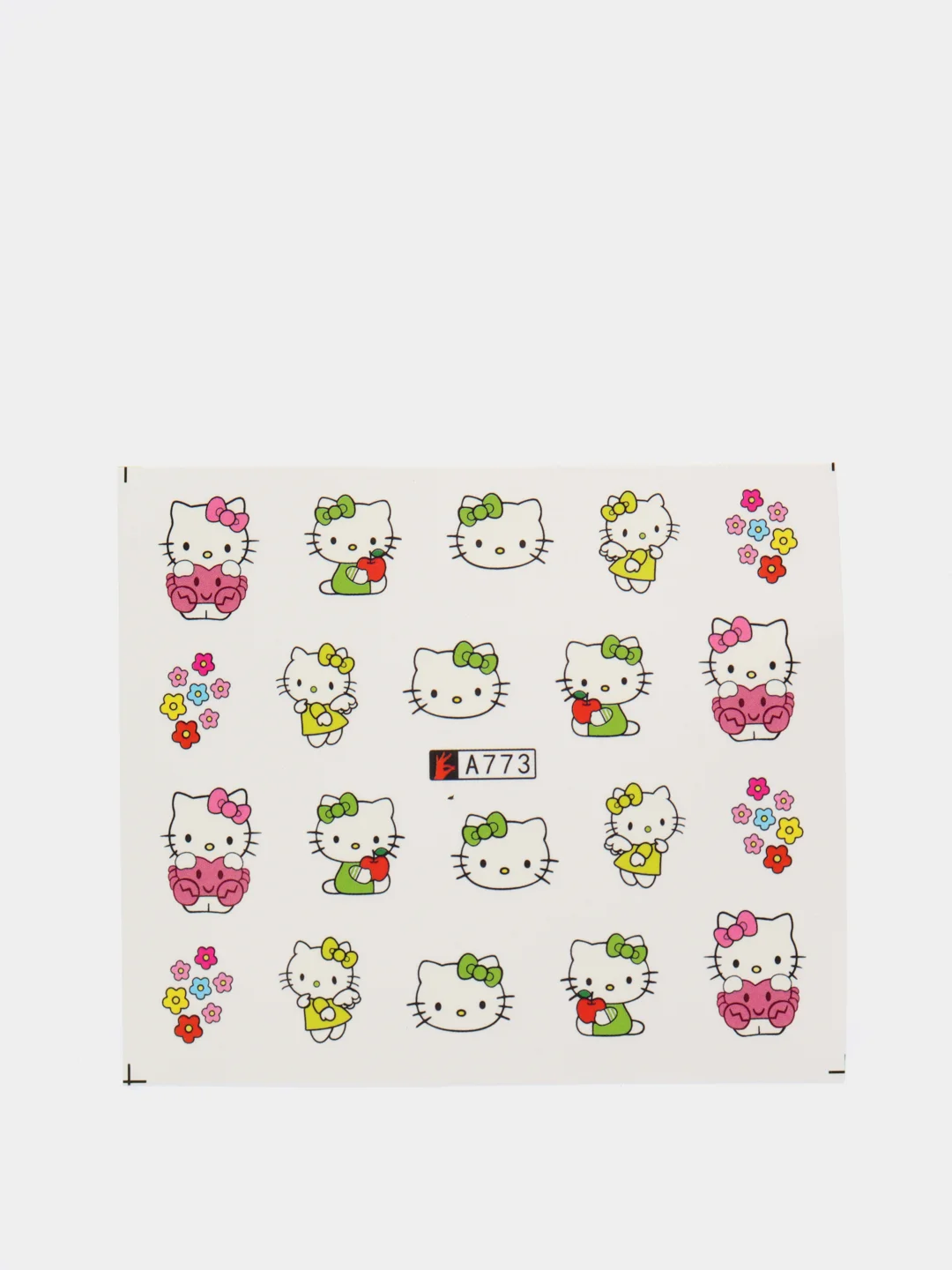 Манго слайдер-дизайн для ногтей, водные наклейки "Hello Kitty", 12 видов
