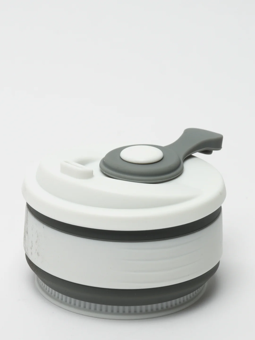 Серый силиконовый складной стакан для напитков Collapsible Coffee Cup, 8 цветов