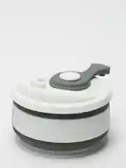 Серый силиконовый складной стакан для напитков Collapsible Coffee Cup, 8 цветов