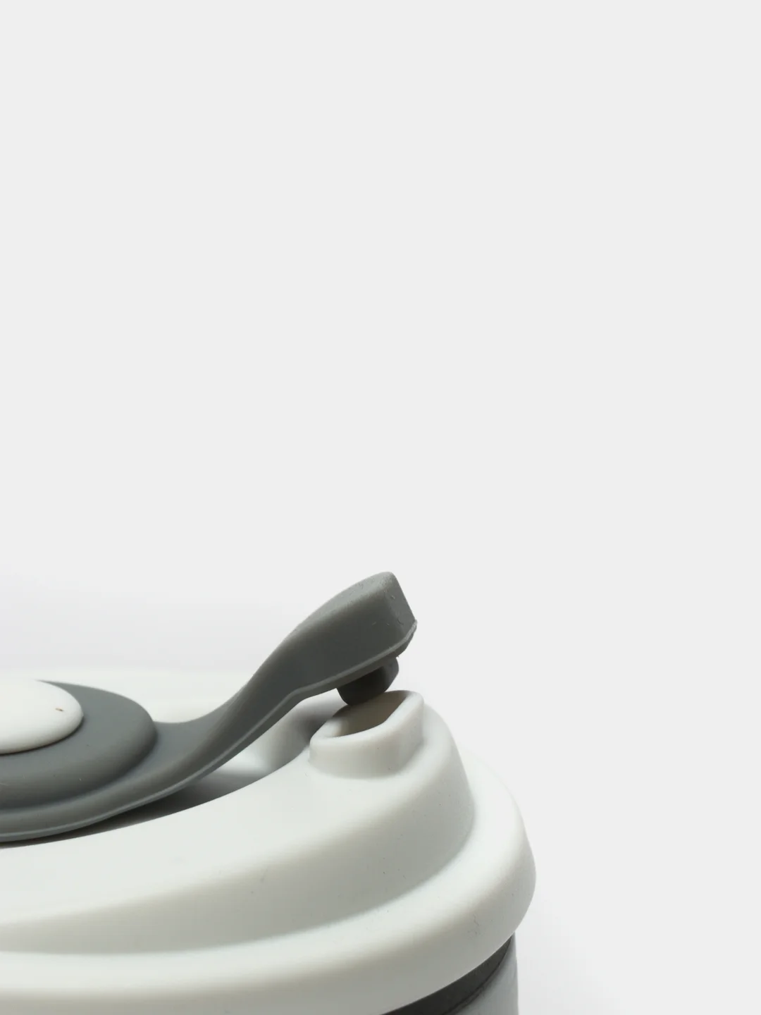 Серый силиконовый складной стакан для напитков Collapsible Coffee Cup, 8 цветов
