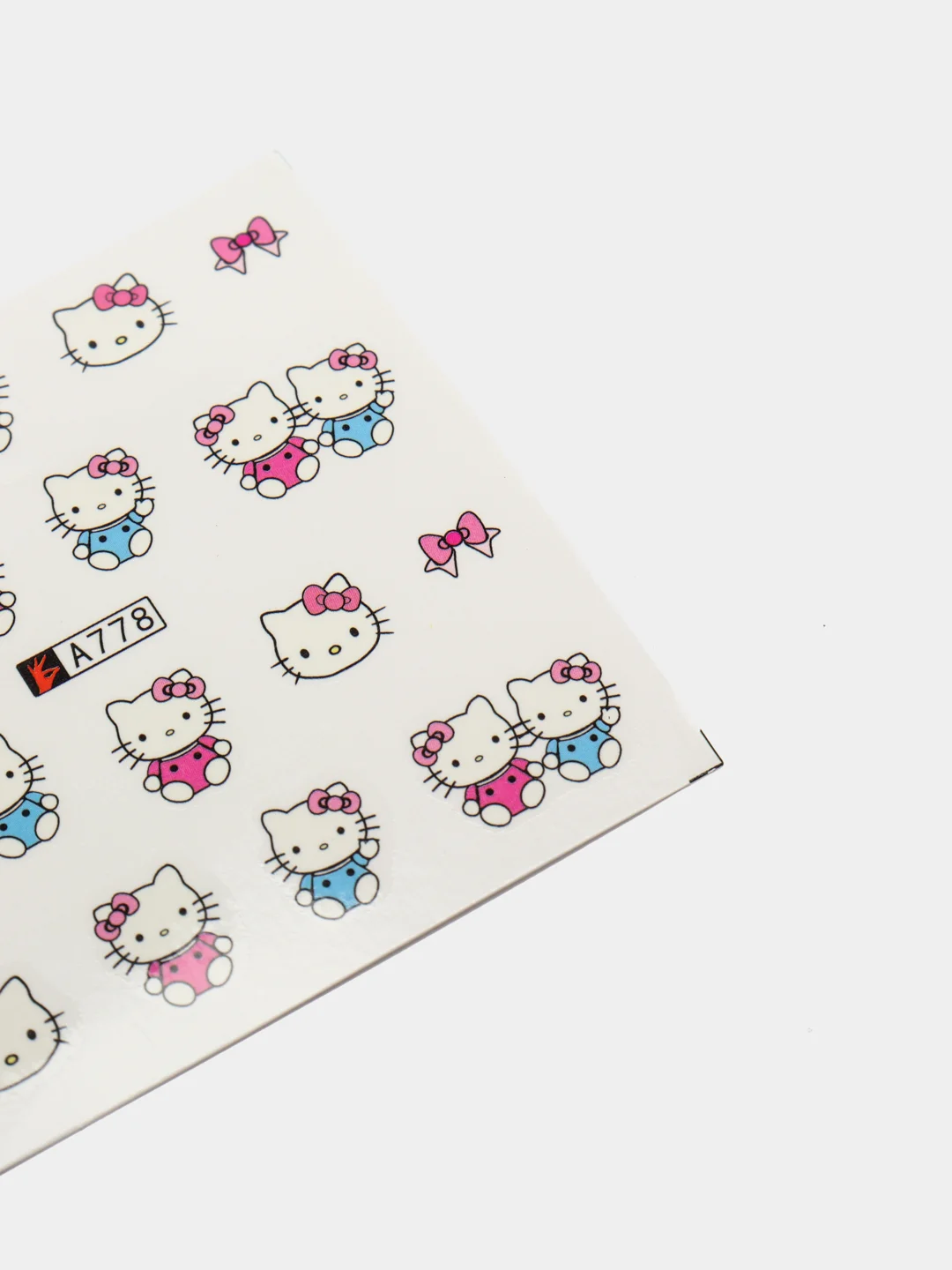 Золотой слайдер-дизайн для ногтей, водные наклейки "Hello Kitty", 12 видов