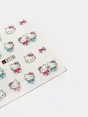 Золотой слайдер-дизайн для ногтей, водные наклейки "Hello Kitty", 12 видов