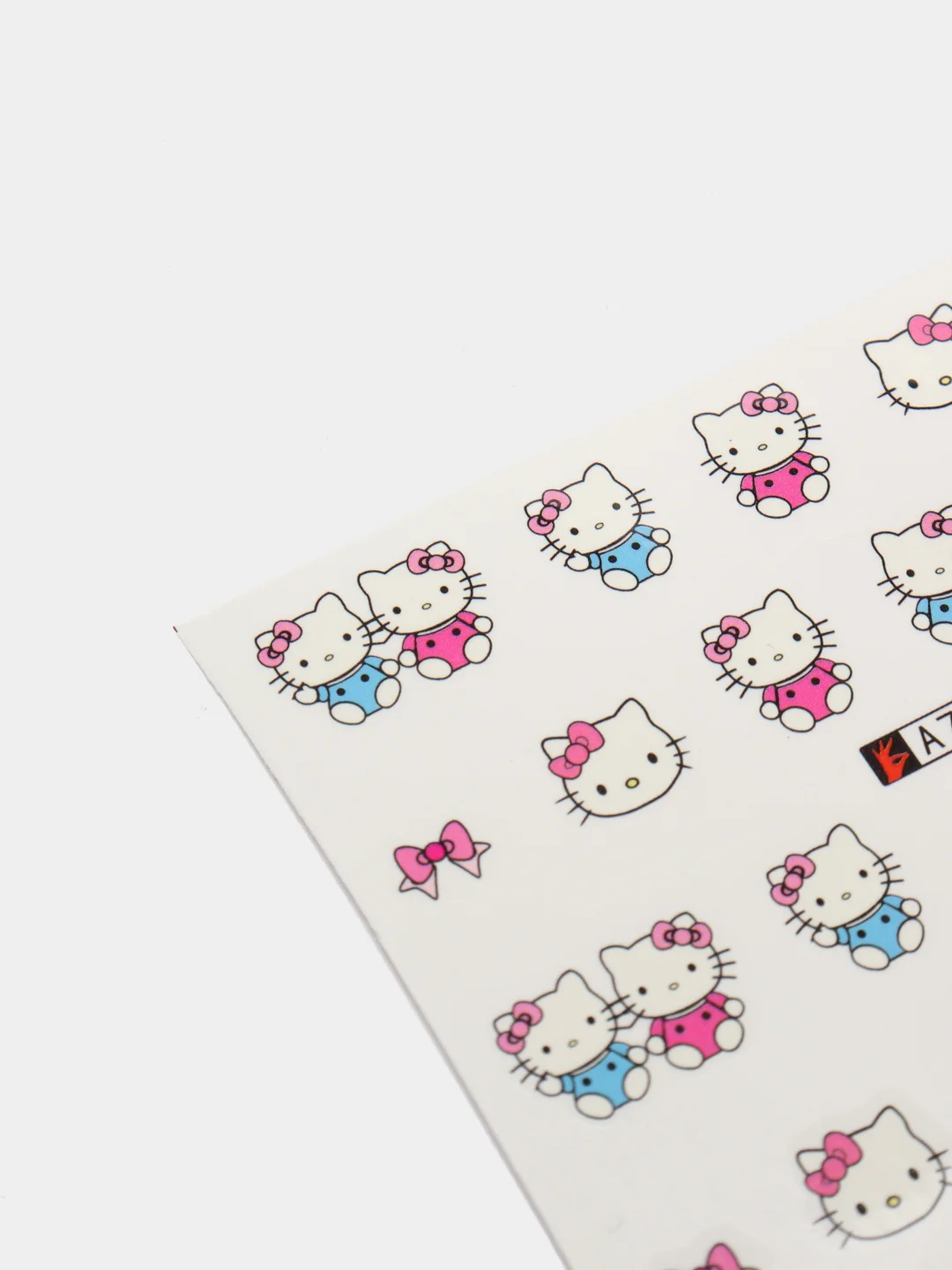Золотой слайдер-дизайн для ногтей, водные наклейки "Hello Kitty", 12 видов