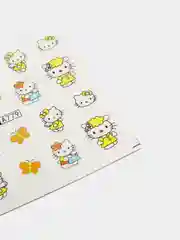 Белый слайдер-дизайн для ногтей, водные наклейки "Hello Kitty", 12 видов