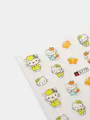 Белый слайдер-дизайн для ногтей, водные наклейки "Hello Kitty", 12 видов