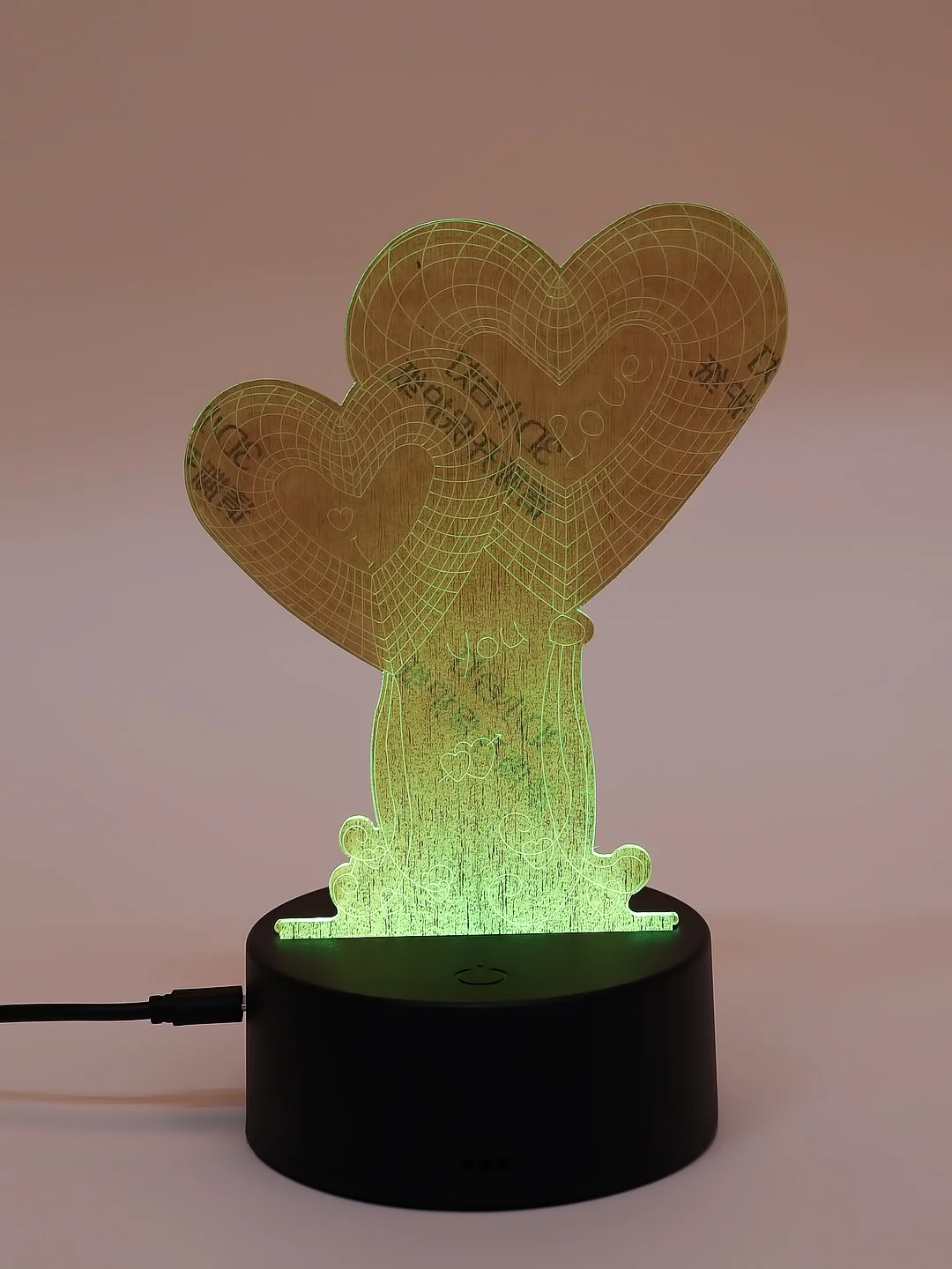 Желтый светодиодный 3D ночник