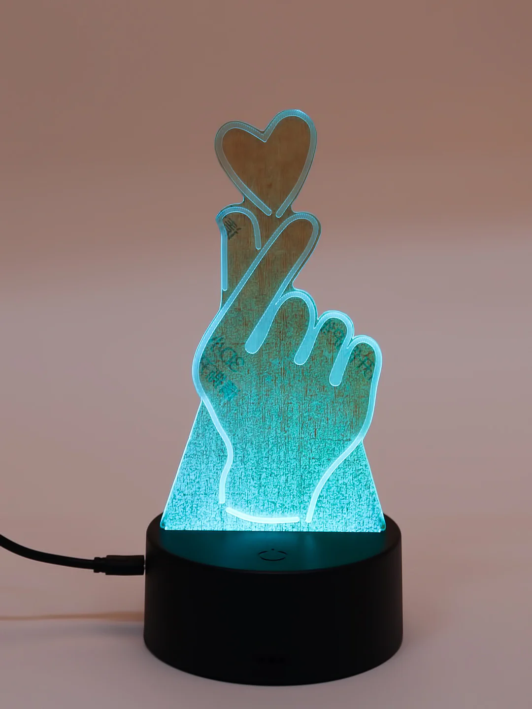 Серый светодиодный 3D ночник