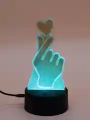 Серый светодиодный 3D ночник