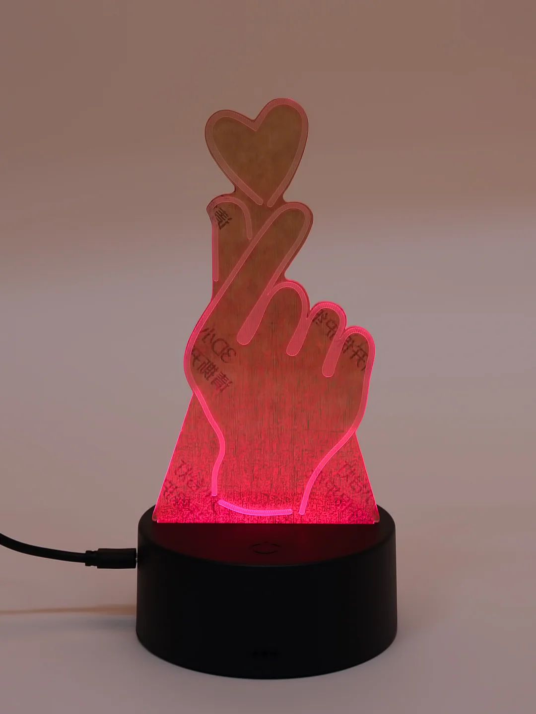 Серый светодиодный 3D ночник