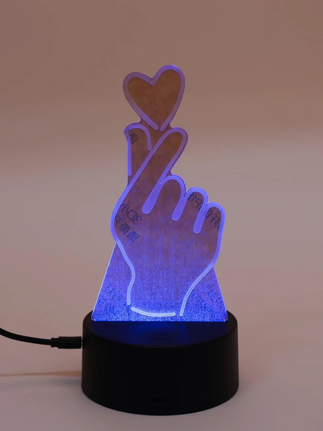 Серый светодиодный 3D ночник