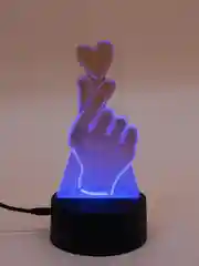 Серый светодиодный 3D ночник