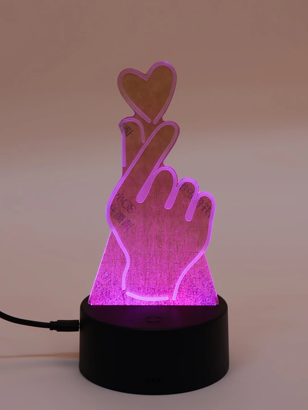 Серый светодиодный 3D ночник