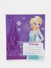 Тетрадь 12 листов клетка "Холодное сердце"