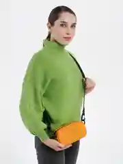 Желтый сумка через плечо, женская кожаная