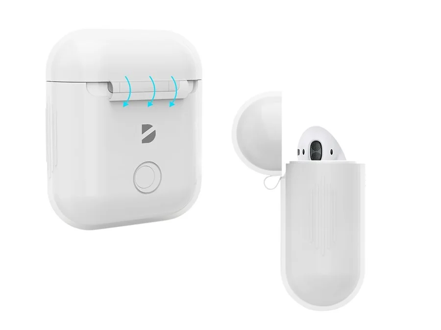 Белый чехол для наушников Apple AirPods