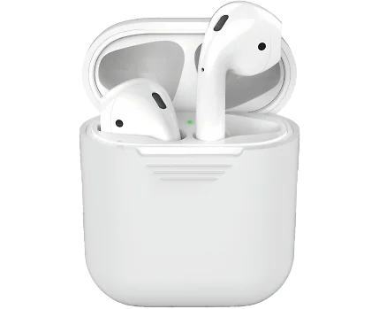 Белый чехол для наушников Apple AirPods