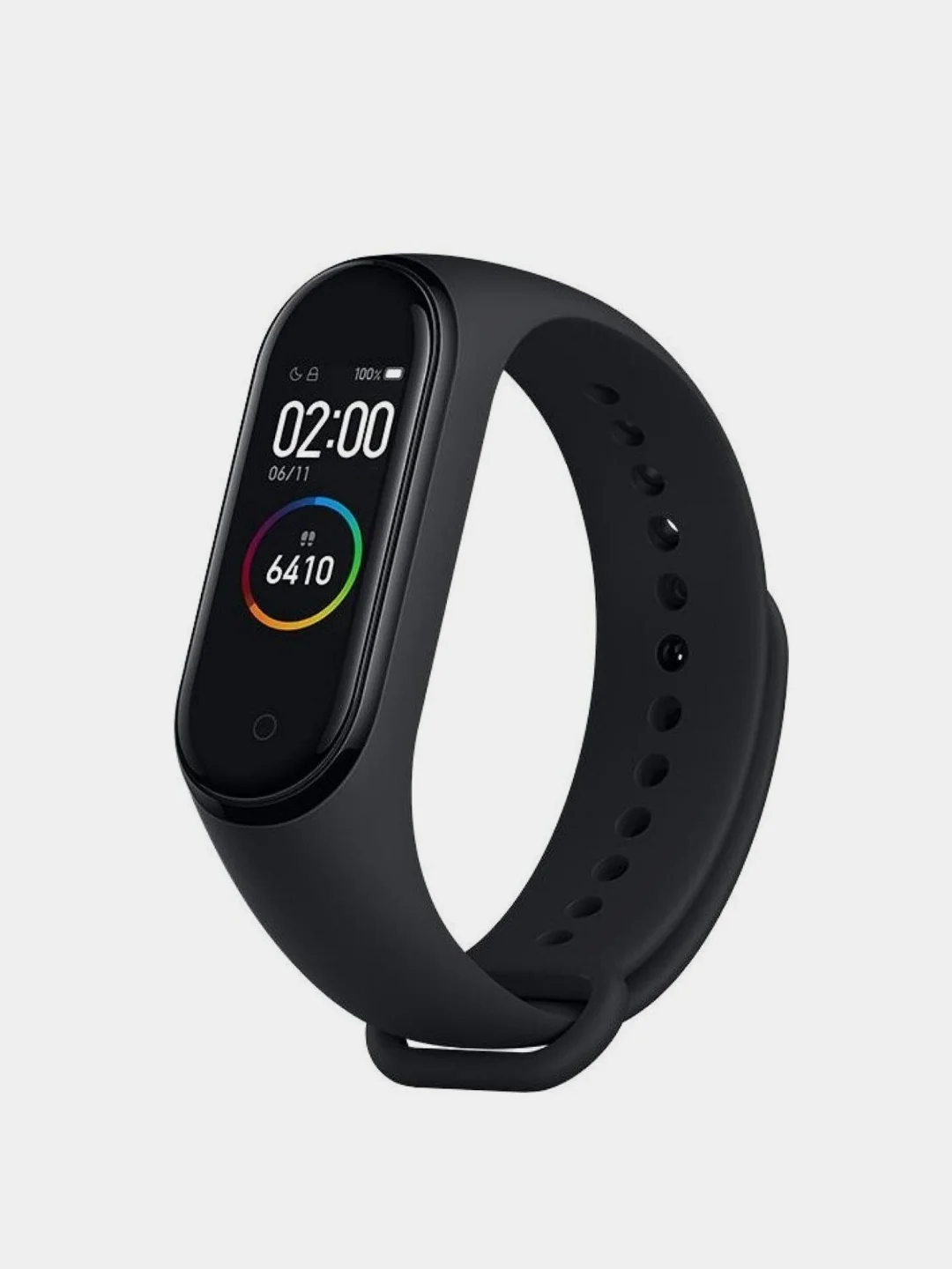 Белый силиконовый ремешок для фитнес браслета Mi Band 5. Универсальный браслет